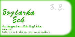 boglarka eck business card